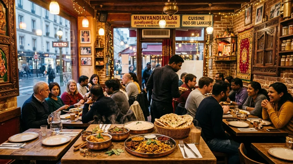 découvrez muniyandi vilas, un restaurant authentique au cœur du 10e arrondissement de paris, offrant une expérience unique de la cuisine indienne et sri-lankaise traditionnelle.