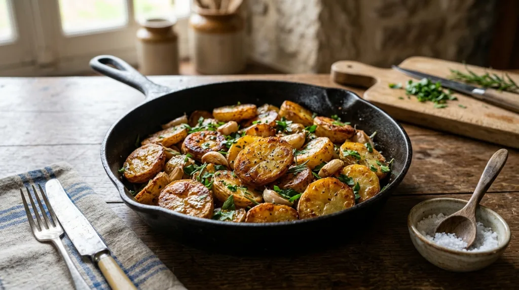découvrez la recette savoureuse et traditionnelle des pommes de terre sarladaises au four, un plat délicieux et authentique qui ravira vos papilles.