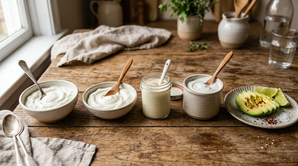 découvrez des alternatives savoureuses et simples à la crème fraîche pour rehausser vos plats avec des ingrédients sains et gourmands.